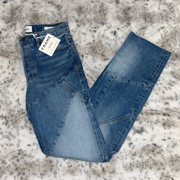 🆕 NWT Frame Denim | Le Hollywood Straight Mix Sarbonne | Size 26 - Picture 3 of 16